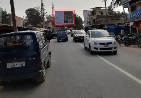 Roadside hoarding seen from city traffic